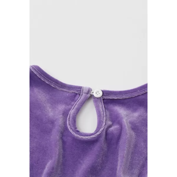blibean Girl Fall Long Sleeve Velvet Dress Kid Size 6-15 Years Old