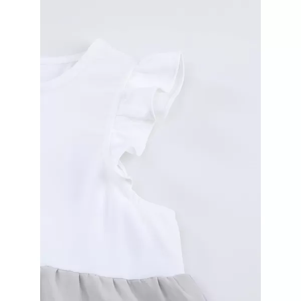blibean Girl Summer Color Black Ruffle Sleeve Shirts Size 4-15 Years