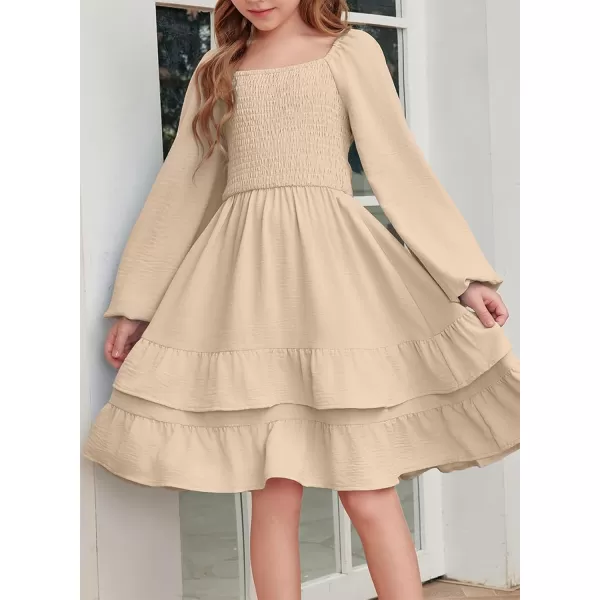 blibean Girls 2024 Fall Dresses Tween Long Sleeve Tie Back Dress Size 6-15 Years