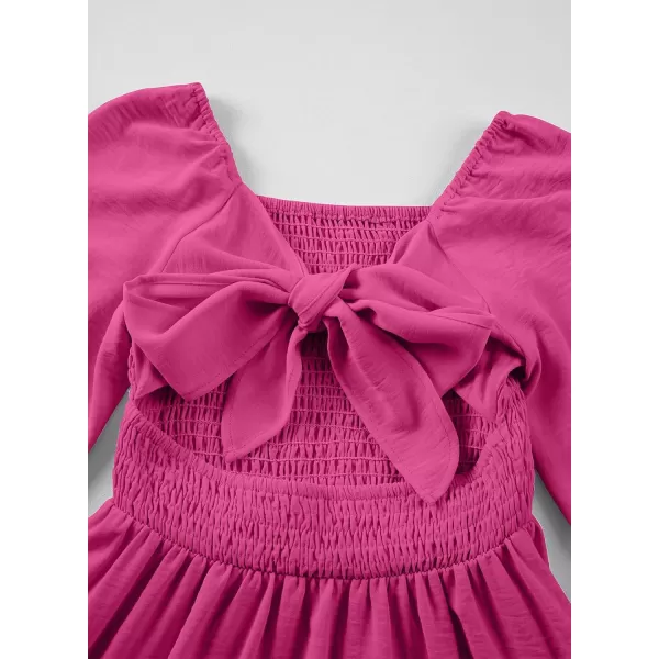 blibean Girls 2024 Fall Dresses Tween Long Sleeve Tie Back Dress Size 6-15 Years