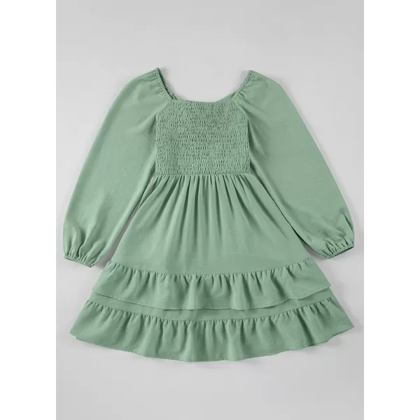 blibean Girls 2024 Fall Dresses Tween Long Sleeve Tie Back Dress Size 6-15 Years