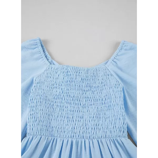 blibean Girls 2024 Fall Dresses Tween Long Sleeve Tie Back Dress Size 6-15 Years