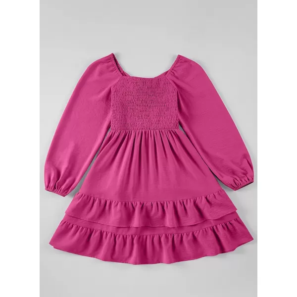 blibean Girls 2024 Fall Dresses Tween Long Sleeve Tie Back Dress Size 6-15 Years