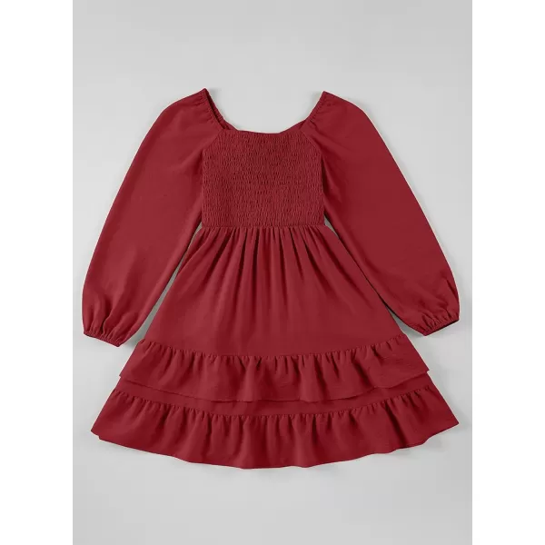 blibean Girls 2024 Fall Dresses Tween Long Sleeve Tie Back Dress Size 6-15 Years