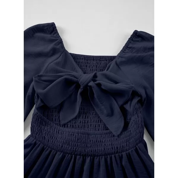 blibean Girls 2024 Fall Dresses Tween Long Sleeve Tie Back Dress Size 6-15 Years