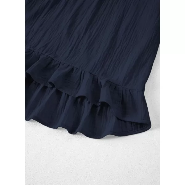 blibean Girls Cotton Long Sleeve Dresses Ruffled Semi Formal Dress Size 6-15 Years