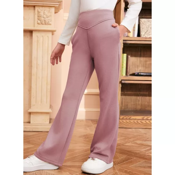 blibean Girls Dressy Bell Bottom School Uniform Pants Size 6-15 Years