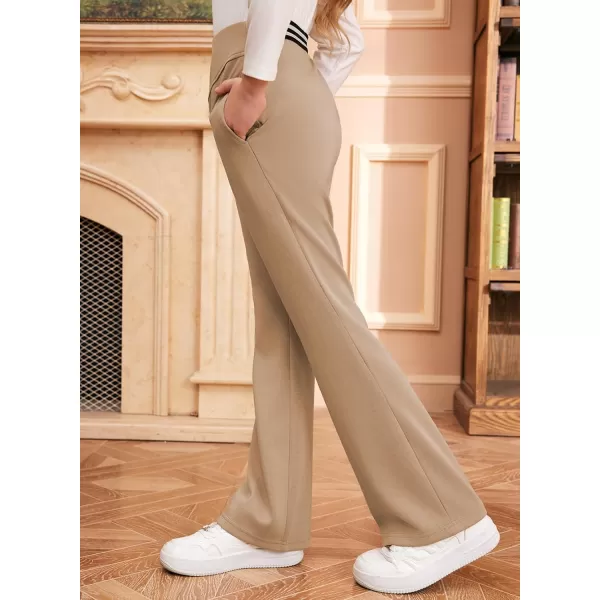 blibean Girls Dressy Bell Bottom School Uniform Pants Size 6-15 Years