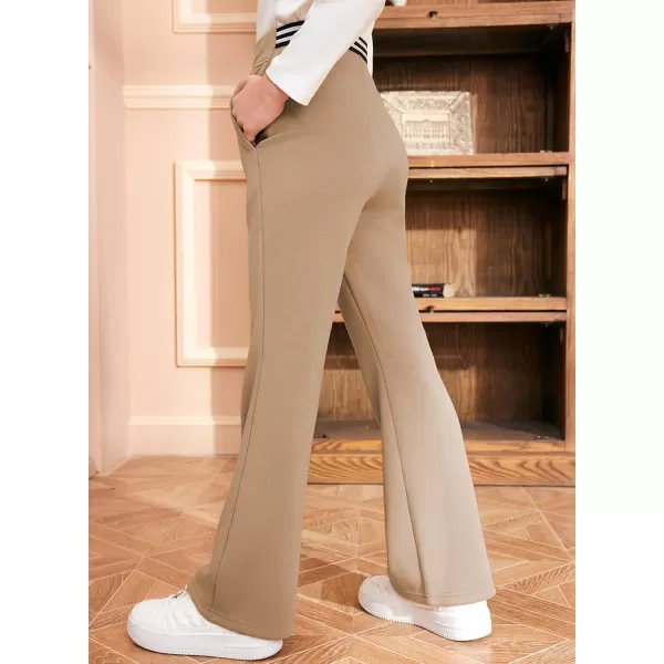 blibean Girls Dressy Bell Bottom School Uniform Pants Size 6-15 Years