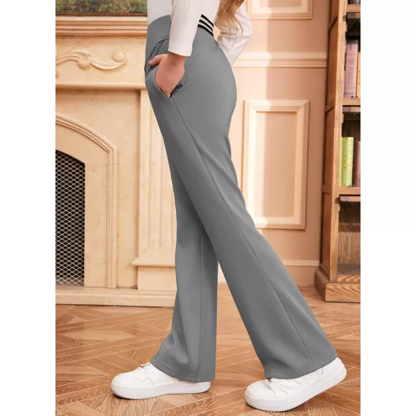 blibean Girls Dressy Bell Bottom School Uniform Pants Size 6-15 Years