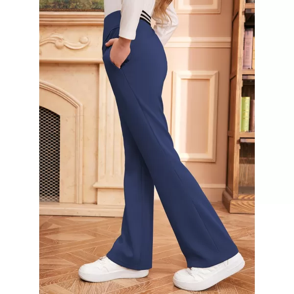 blibean Girls Dressy Bell Bottom School Uniform Pants Size 6-15 Years