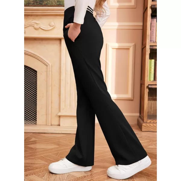 blibean Girls Dressy Bell Bottom School Uniform Pants Size 6-15 Years