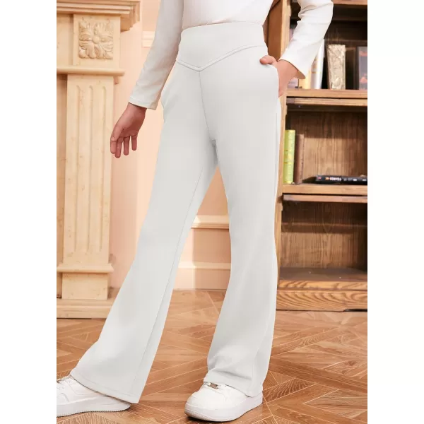 blibean Girls Dressy Bell Bottom School Uniform Pants Size 6-15 Years