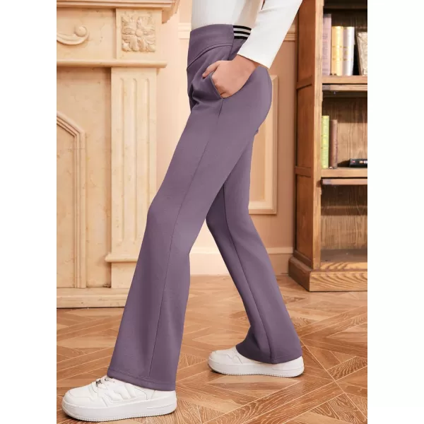 blibean Girls Dressy Bell Bottom School Uniform Pants Size 6-15 Years