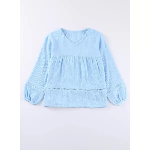 blibean Girls Elegant Boho Long Sleeve Blouse Size 4-13 Years Old