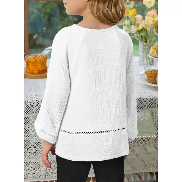 blibean Girls Elegant Boho Long Sleeve Blouse Size 4-13 Years Old
