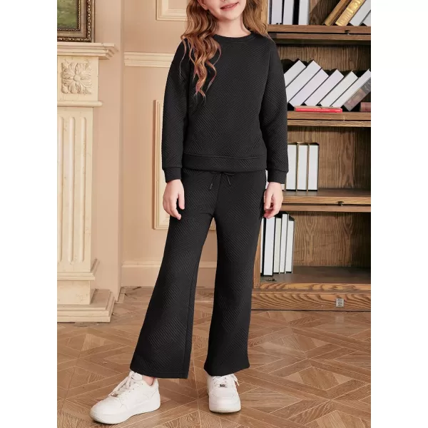blibean Girls Fall Clothes Set Tween Rib Knit Sweatsuit Outfits Size 4-13 Years