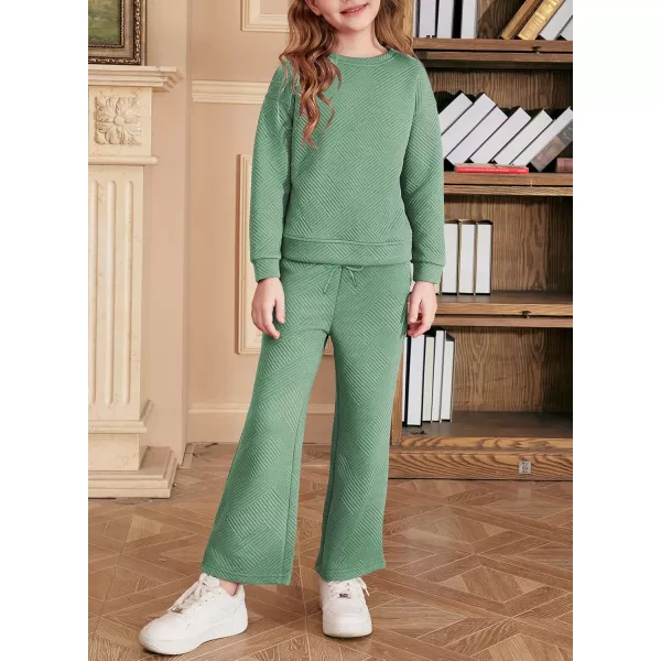 blibean Girls Fall Clothes Set Tween Rib Knit Sweatsuit Outfits Size 4-13 Years