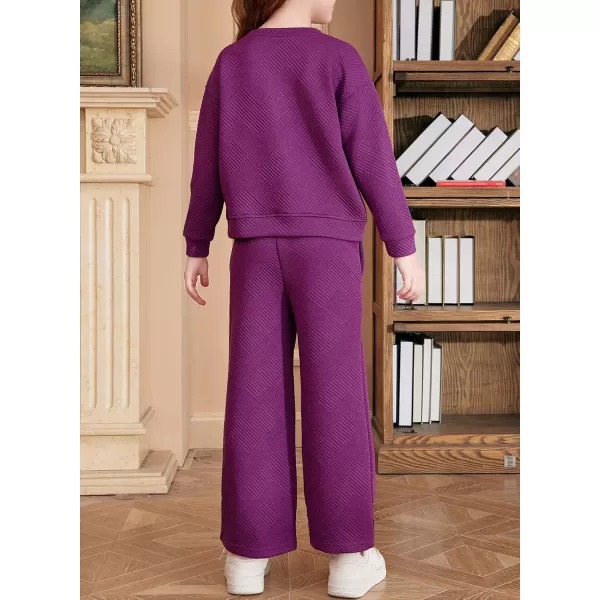 blibean Girls Fall Clothes Set Tween Rib Knit Sweatsuit Outfits Size 4-13 Years