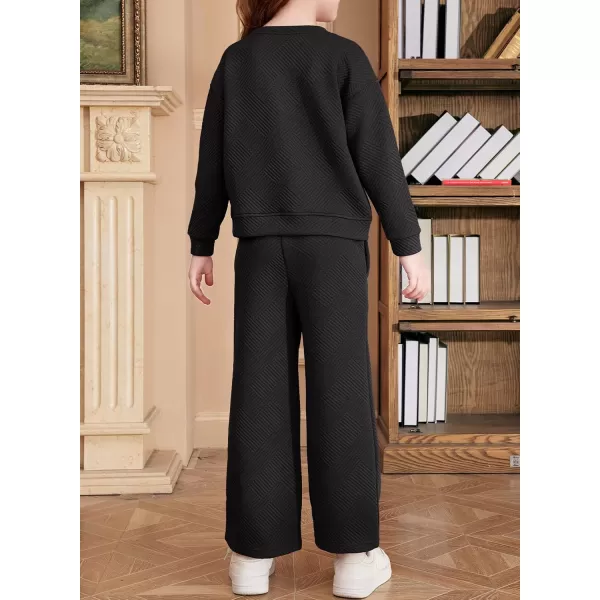 blibean Girls Fall Clothes Set Tween Rib Knit Sweatsuit Outfits Size 4-13 Years