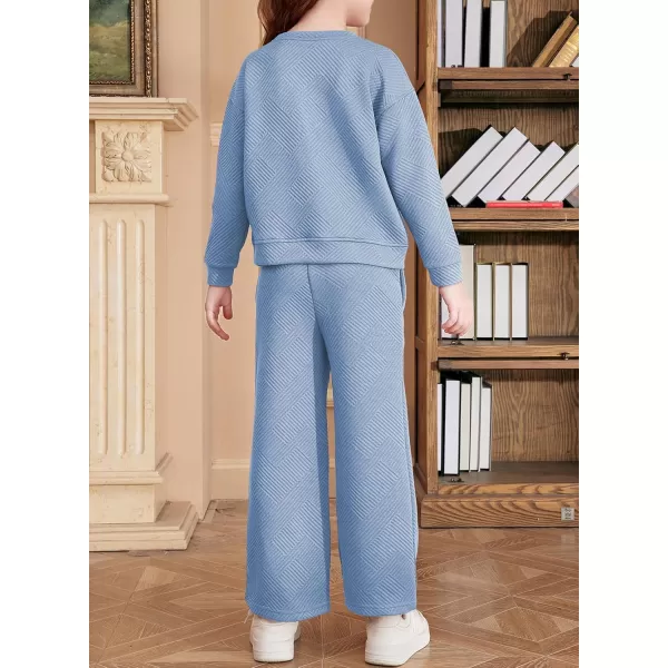 blibean Girls Fall Clothes Set Tween Rib Knit Sweatsuit Outfits Size 4-13 Years