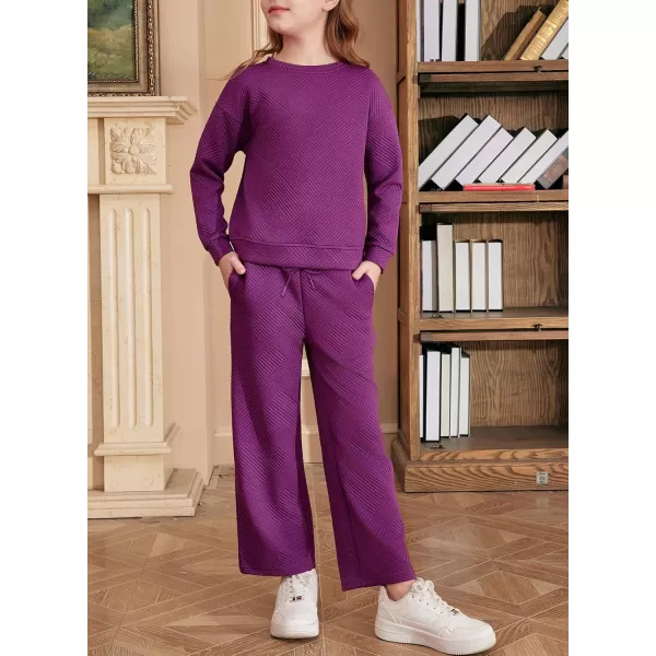 blibean Girls Fall Clothes Set Tween Rib Knit Sweatsuit Outfits Size 4-13 Years