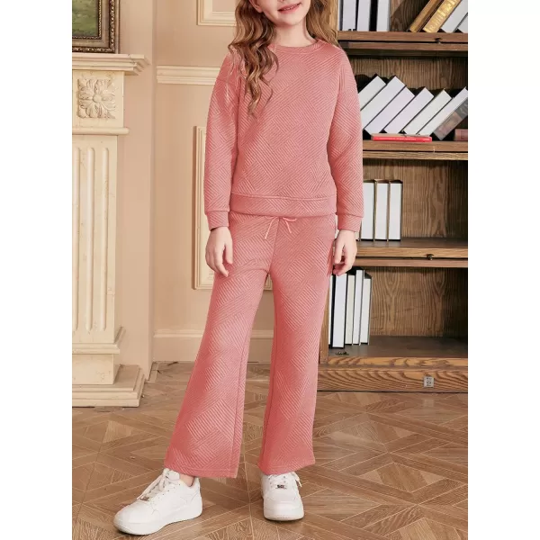 blibean Girls Fall Clothes Set Tween Rib Knit Sweatsuit Outfits Size 4-13 Years