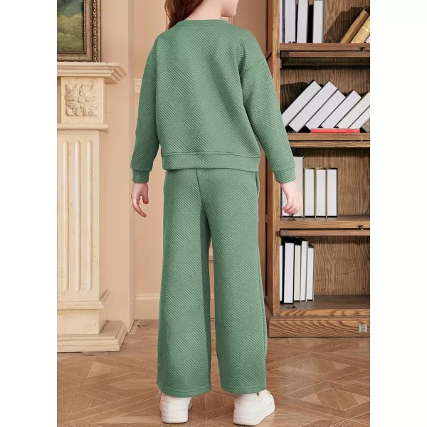 blibean Girls Fall Clothes Set Tween Rib Knit Sweatsuit Outfits Size 4-13 Years