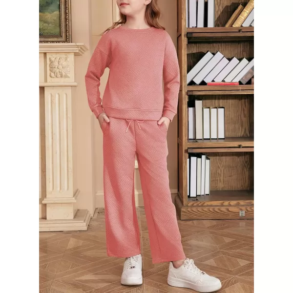blibean Girls Fall Clothes Set Tween Rib Knit Sweatsuit Outfits Size 4-13 Years