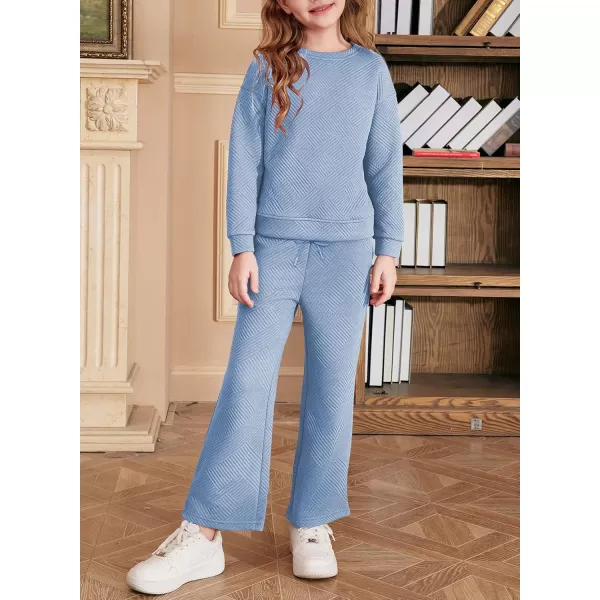 blibean Girls Fall Clothes Set Tween Rib Knit Sweatsuit Outfits Size 4-13 Years