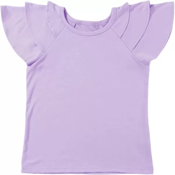 blibean Girls Fashion Layer Ruffle Short Sleeve Shirt Size 6-15 Years