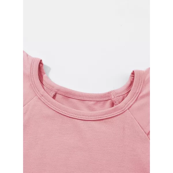 blibean Girls Fashion Layer Ruffle Short Sleeve Shirt Size 6-15 Years