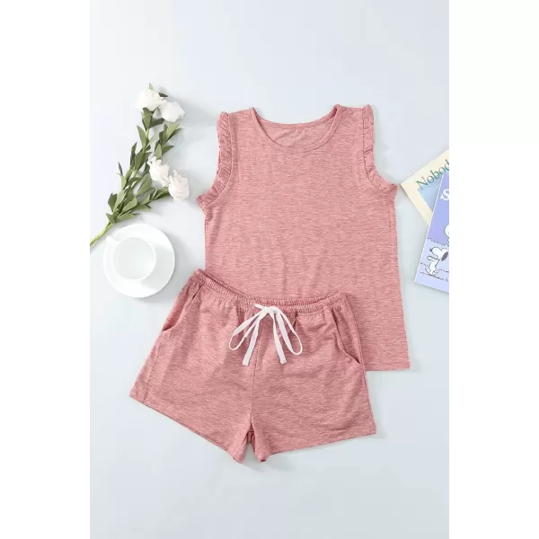 blibean Girls Summer Clothes Sets Ruffle Sleeveless Matching Outfits Size 4-13 Year Old
