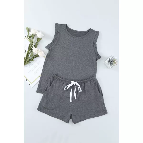 blibean Girls Summer Clothes Sets Ruffle Sleeveless Matching Outfits Size 4-13 Year Old