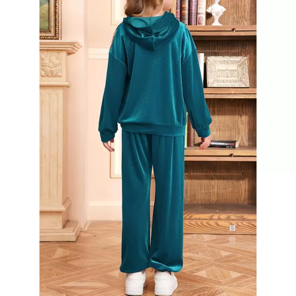 blibean Girls Velvet Clothes Set Tween Leopard Jogger Sweatsuit Outfits Size 6-15 Years