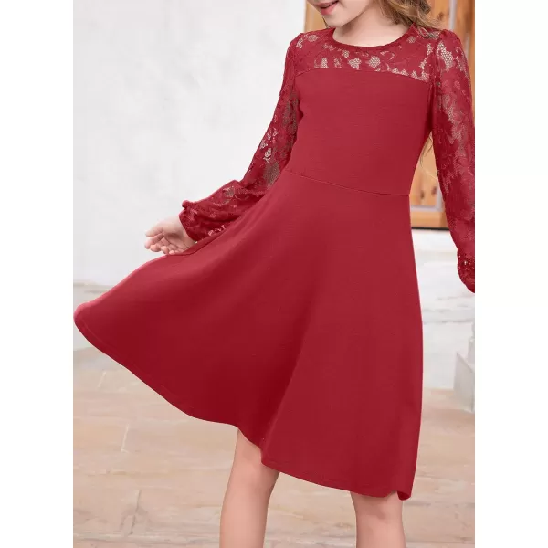 blibean Teen Girls Fall Formal Dresses Kids Long Sleeve Soft Knit Dress Size 6-15 Years