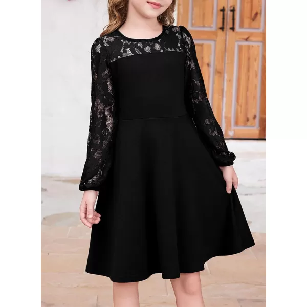 blibean Teen Girls Fall Formal Dresses Kids Long Sleeve Soft Knit Dress Size 6-15 Years