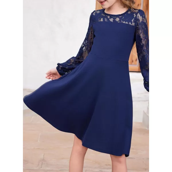 blibean Teen Girls Fall Formal Dresses Kids Long Sleeve Soft Knit Dress Size 6-15 Years
