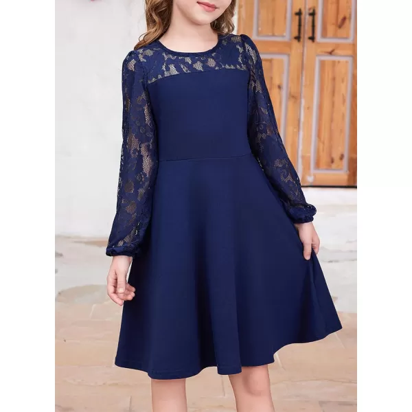 blibean Teen Girls Fall Formal Dresses Kids Long Sleeve Soft Knit Dress Size 6-15 Years