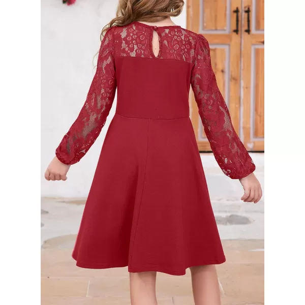 blibean Teen Girls Fall Formal Dresses Kids Long Sleeve Soft Knit Dress Size 6-15 Years