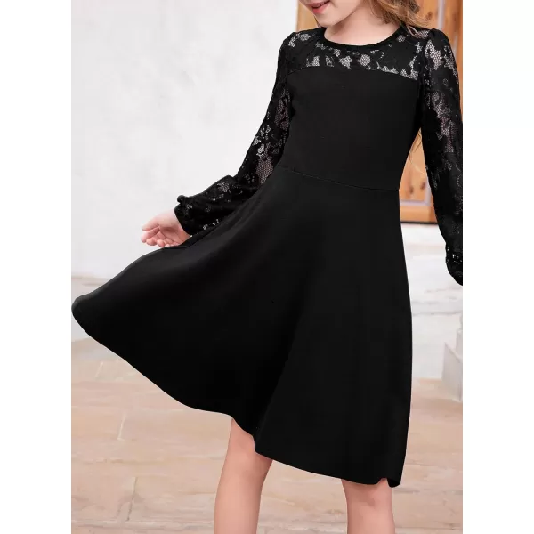 blibean Teen Girls Fall Formal Dresses Kids Long Sleeve Soft Knit Dress Size 6-15 Years