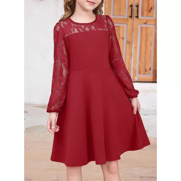 blibean Teen Girls Fall Formal Dresses Kids Long Sleeve Soft Knit Dress Size 6-15 Years