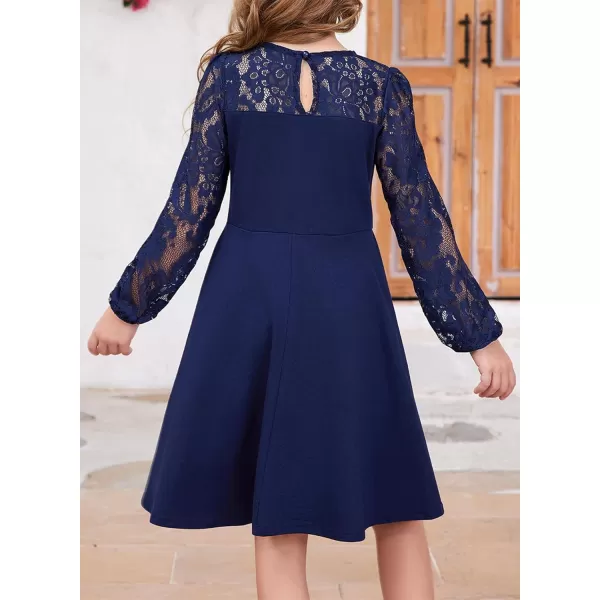 blibean Teen Girls Fall Formal Dresses Kids Long Sleeve Soft Knit Dress Size 6-15 Years