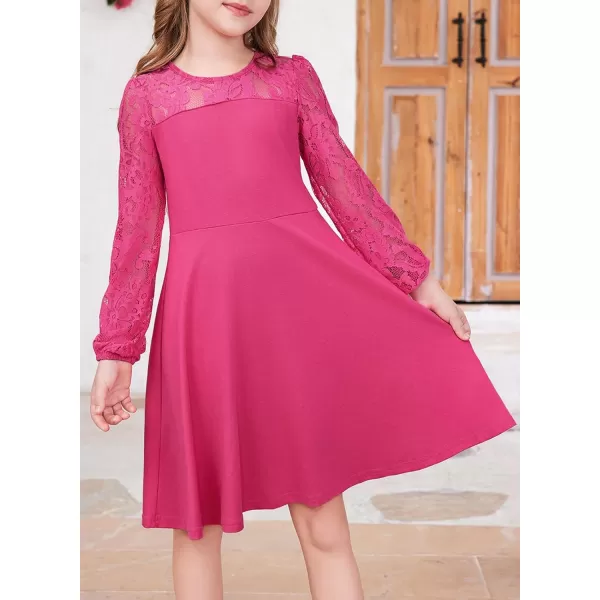 blibean Teen Girls Fall Formal Dresses Kids Long Sleeve Soft Knit Dress Size 6-15 Years