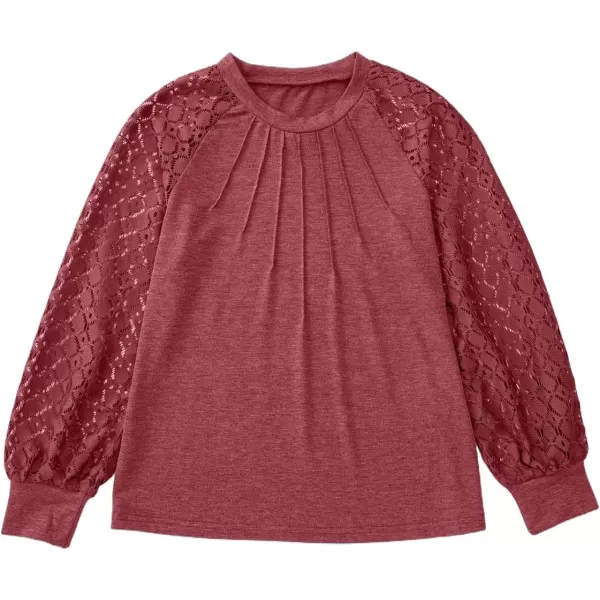 blibean Teen Girls Semi Formal Bloues Kids Lace Long Sleeve Shirts Size 6-15 Years