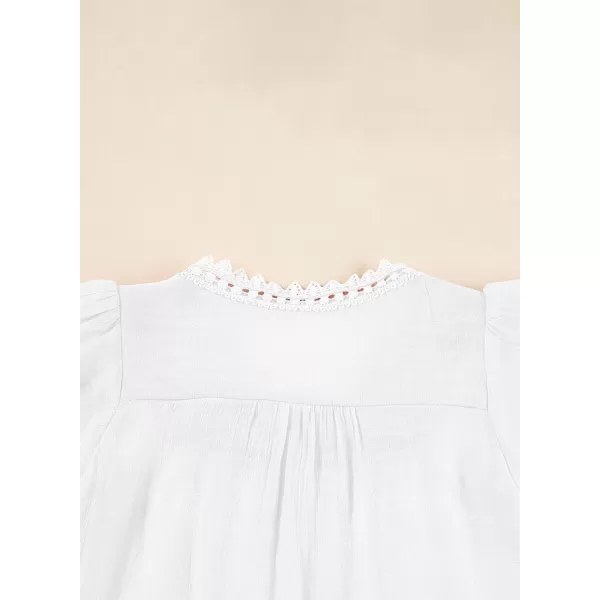 blibean Teen Girls Shirt Solid Ruffle Short Sleeve Button Blouse Size 6-15 Years
