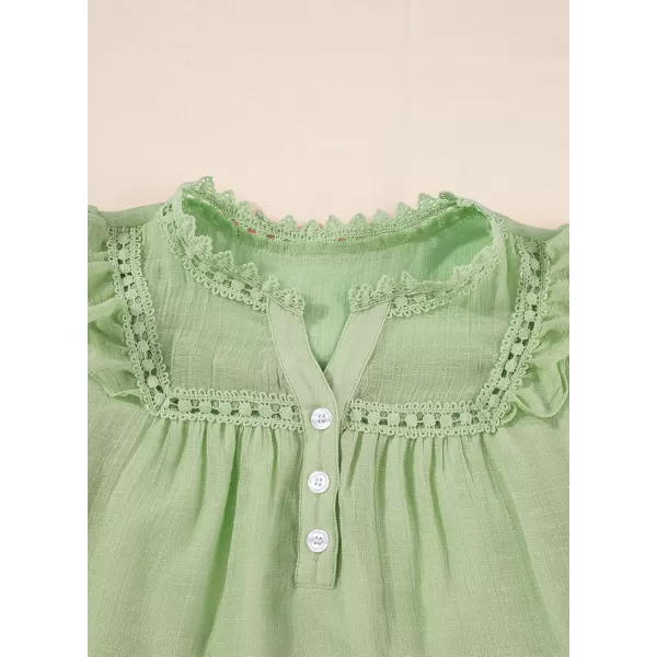 blibean Teen Girls Shirt Solid Ruffle Short Sleeve Button Blouse Size 6-15 Years