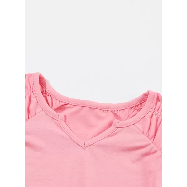 blibean Teen Girls Stylish Tshirt Kids Elastic Short Sleeve Tops Size 6-15 Years