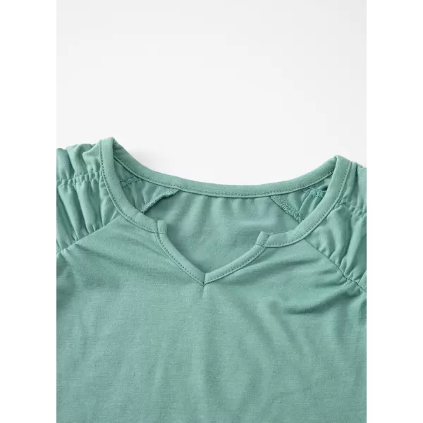 blibean Teen Girls Stylish Tshirt Kids Elastic Short Sleeve Tops Size 6-15 Years