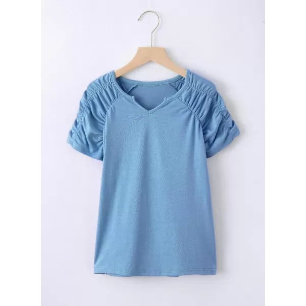 blibean Teen Girls Stylish Tshirt Kids Elastic Short Sleeve Tops Size 6-15 Years